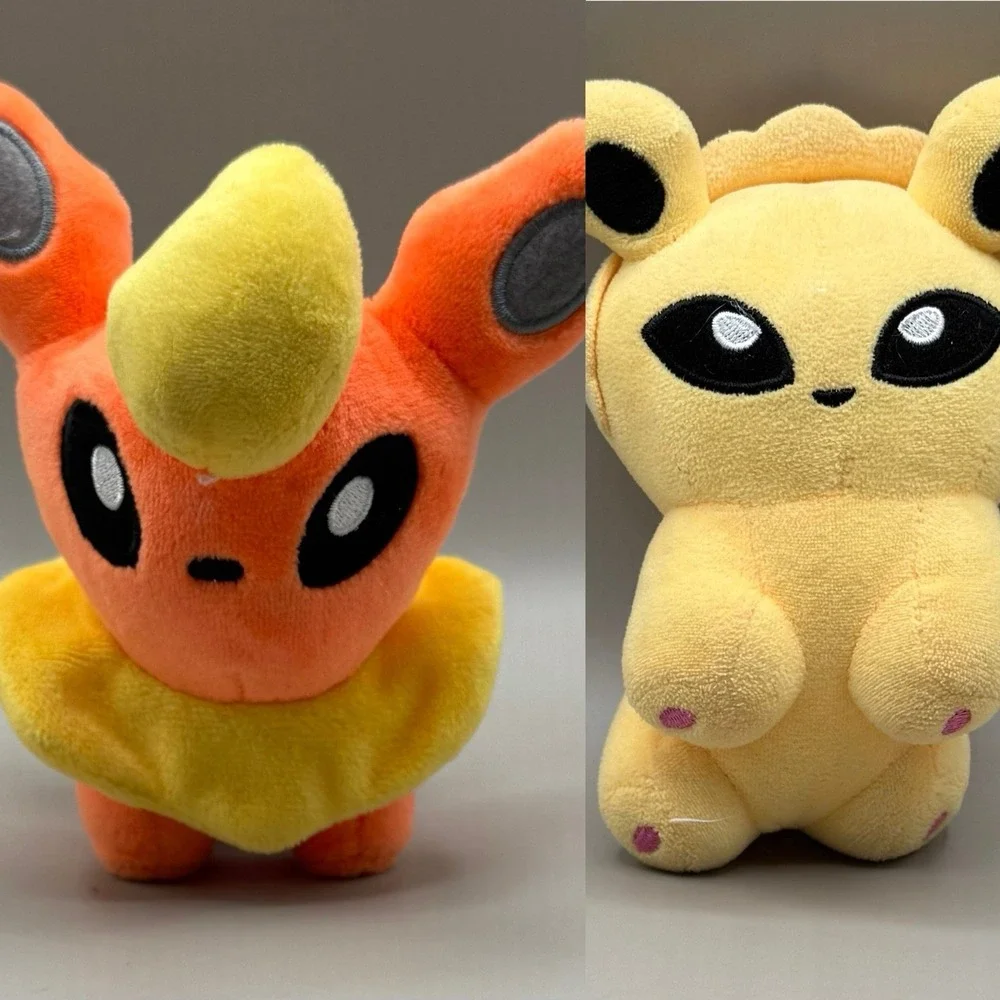 Pokemon Center 2009 Pokedoll Plush Doll Toy Japan‎ Jolteon & Flareon Lot Of 2